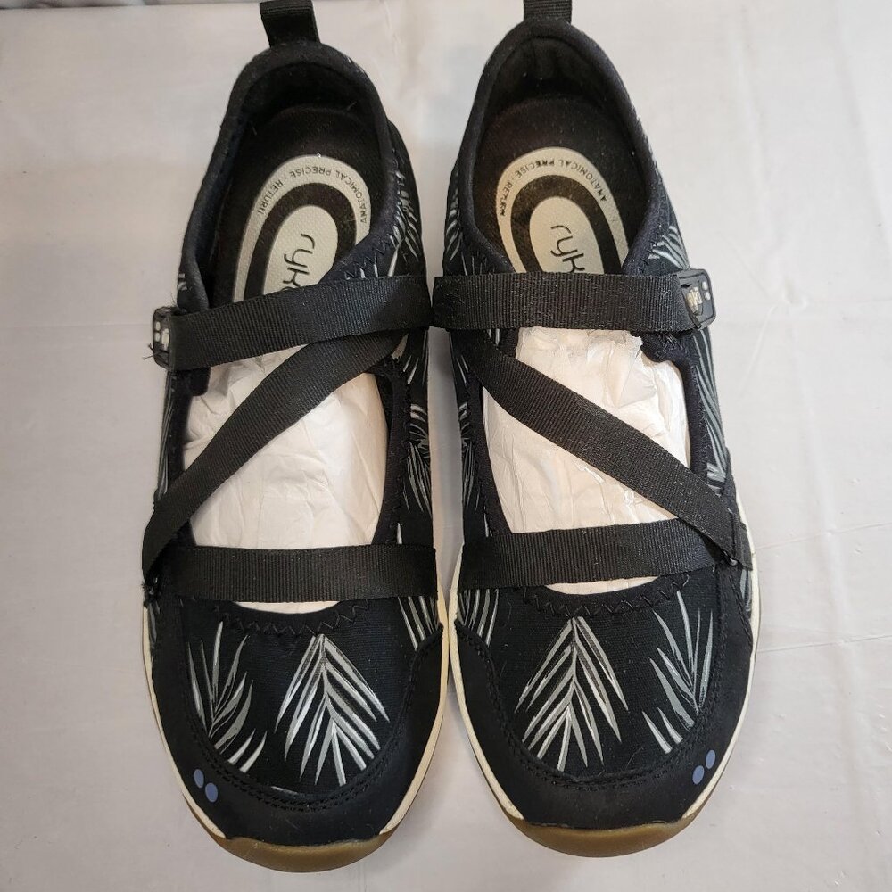 Ryka Kailee Slip On Adjustable Shoe Woman Size 8 Black Palm - Picture 2 of 8